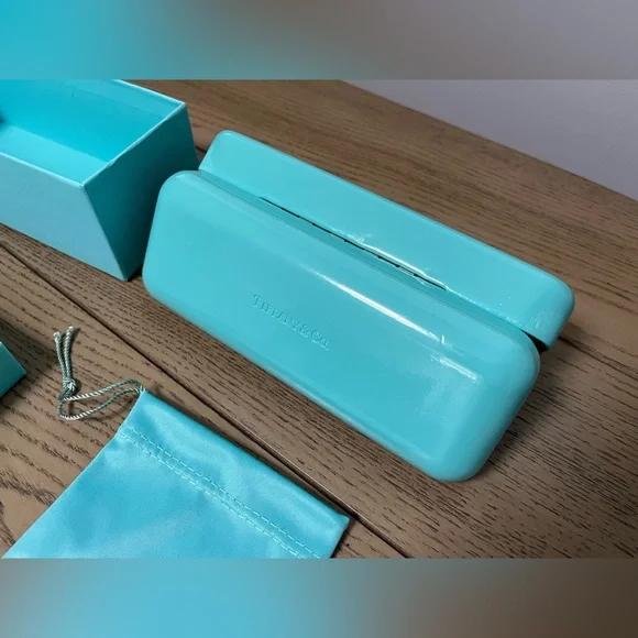 Tiffany & Co. Glasses Case with Soft Cloth Bag & Box - Picture 6 of 9